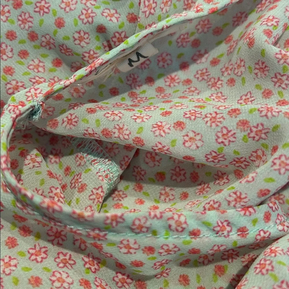 LOVE + JOY sheer floral blouse